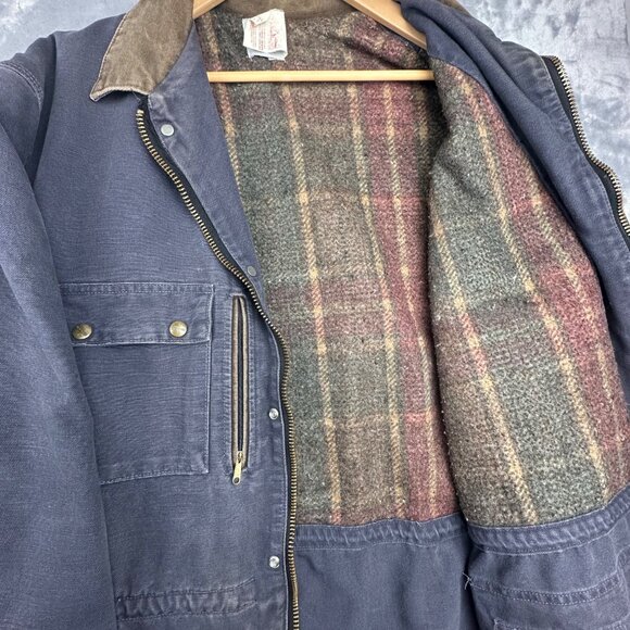 Vintage Carhartt Chore Jacket 2XL PB1317 Made in U.SA Blanket Lined
